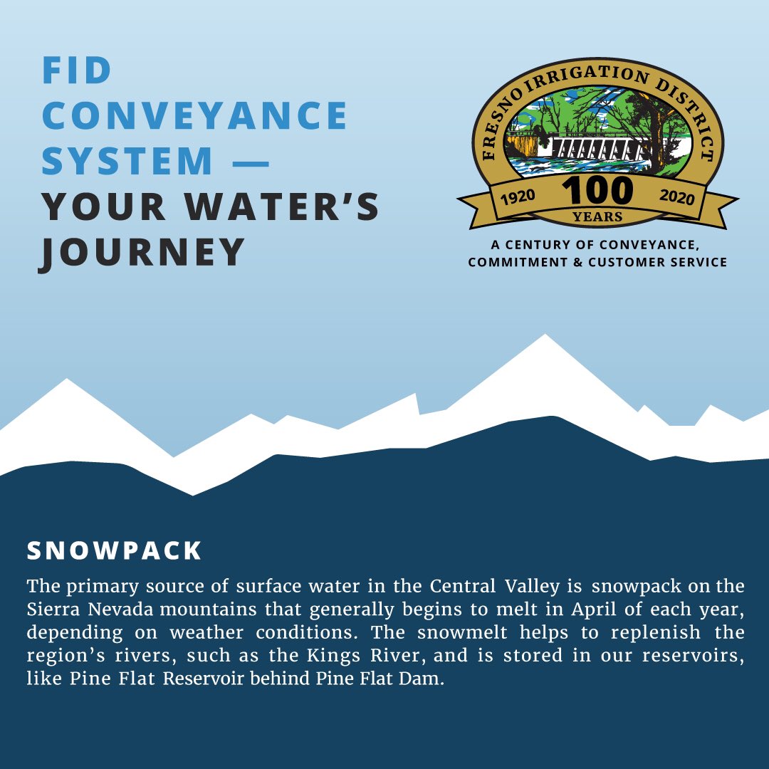 Fresnofid's tweet photo. What happens to the snow on the Sierra Nevadas once it melts? 🧐
.
.
#sierranevadas #centralvalley #california #mountains #kingsriver #CAwater #fresno #agriculture #water #pineflat #pineflatlake #snowmelt #california #reservoir #waterdelivery #fresnofid #kingsriver https://t.co/WXi5fMQsAn