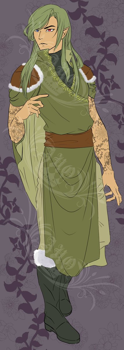 koderjojo's tweet image. A commission for a friend of mine. It's their DnD character dubbed Pistachio. Haha his actual name is Driwi.