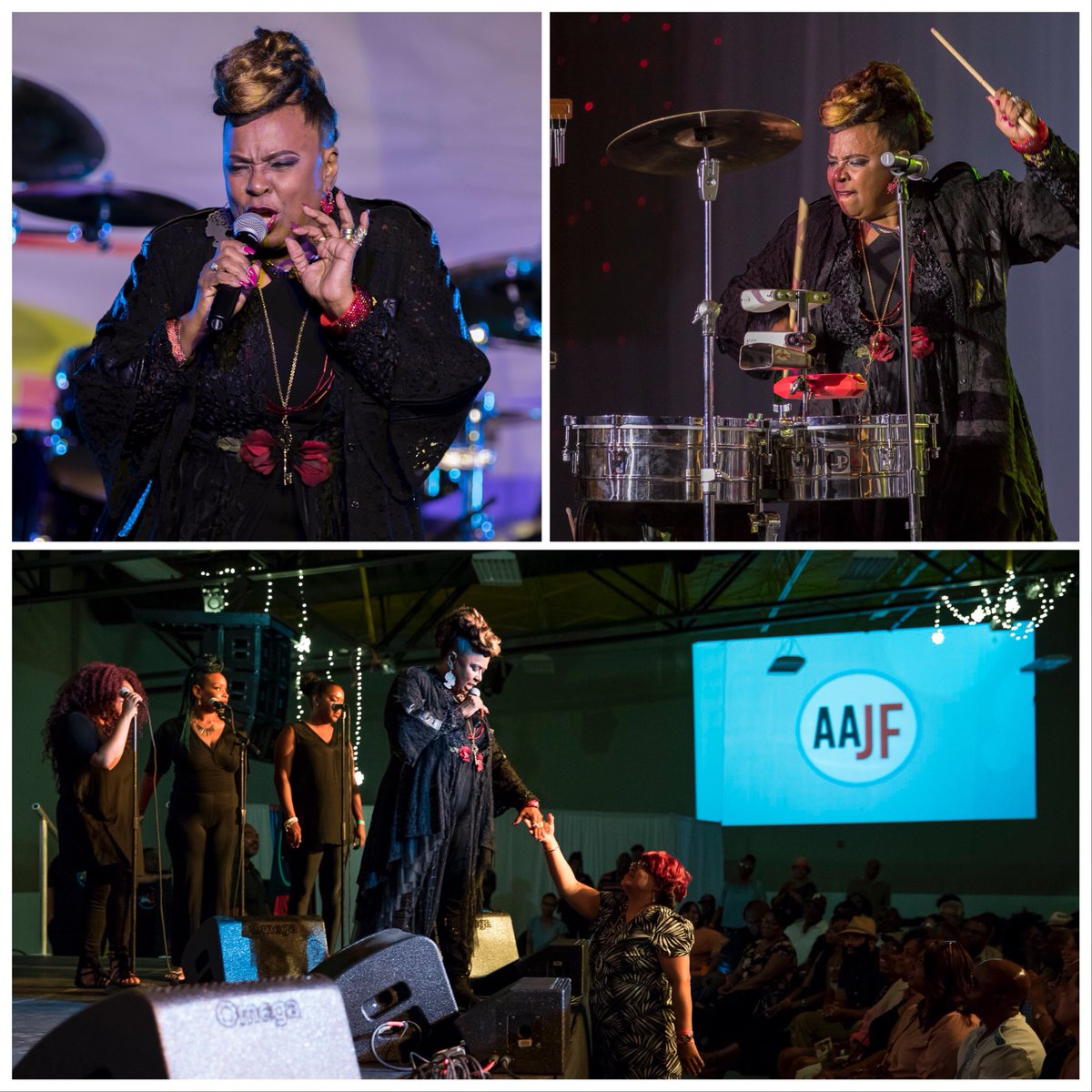 AAJazzFest's tweet photo. We celebrate the life of @MsBettyWright, a legendary musician. We are very fortunate to have had her grace our stage. Please enjoy the collages we put together from her time at the Festival.

Thank you Ms. Wright for the Love, Music, and the Memories. ❤️❤️❤️ 

#BettyWright https://t.co/woCrLLr5XO