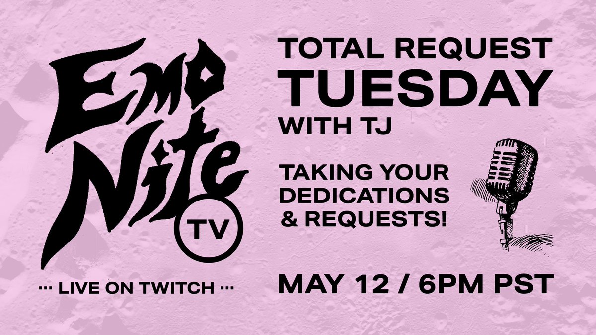 emonitela's tweet photo. tomorrow nite is total request tuesday with @tjpetracca on #emonitetv. he's gonna be playing all your requests and dedications so text us what you wanna hear and why u wanna hear it to 818-408-4616! video messages encouraged! https://t.co/rcJQSlFp6D