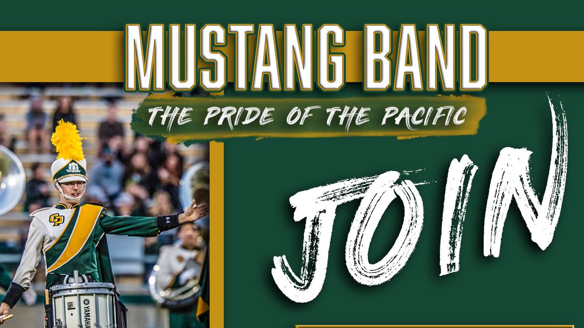 CalPolyBand's tweet photo. Wondering if you should do marching band in college? The answer is yesβyou will have time for it!
Visit https://t.co/pYFxP6F6gL to find out the next steps to joining the Pride of the Pacific.
#RideHigh #RideTogether #JoinBand #FreeAuditions πππ https://t.co/Ew5fnGU31I