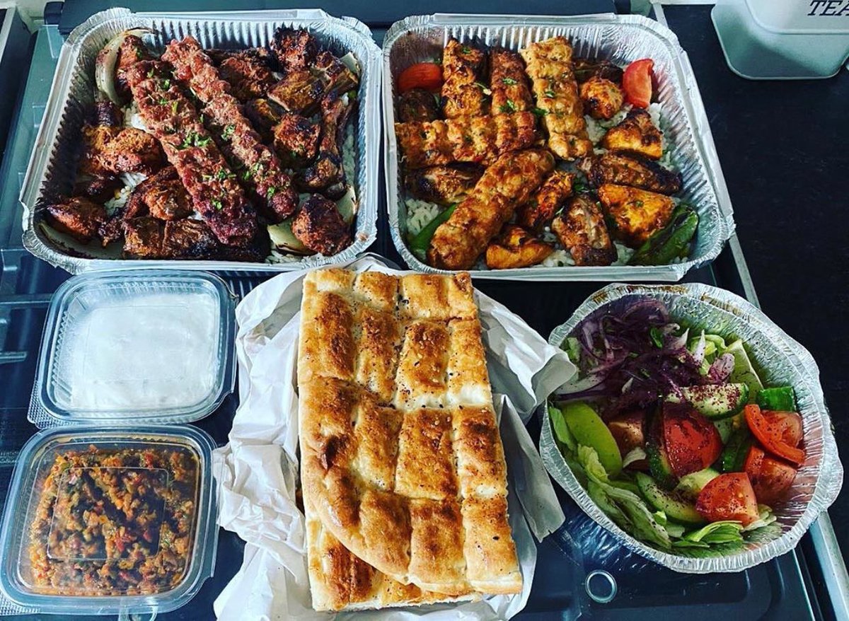 Delicious food delivered to @sarah_sw_recipes! All our meals are prepared freshly to order for all our customers. We’re open from 4pm today, order from deliveroo or efesmangal.co.uk 🚙🥡