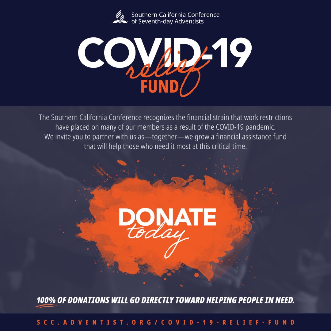 SCCAdventists's tweet photo. We recognize the financial strain that work restrictions have placed on many of our members as a result of this pandemic. We invite you to partner with us to help those who need it most at this critical time. 🤝

Donate: https://t.co/ozYXyshA1z
More info: https://t.co/Ro3fbGfAHb https://t.co/JPMHV1FGyZ