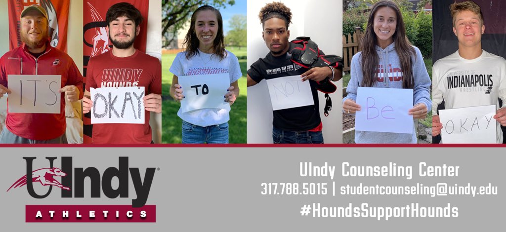 UIndySAAC's tweet image. May is #MentalHealthAwarenessMonth , Hounds. 

Please know that #ItsOkayToNotBeOkay, and that #HoundsSupportHounds