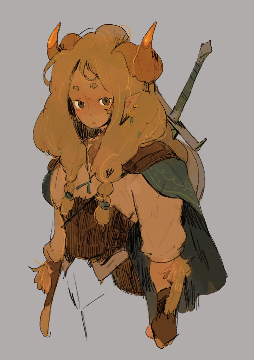 Been a while since I did a self-indulgent monster girl design 😌