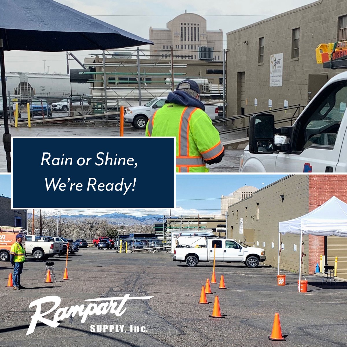 RampartSupply's tweet photo. Rain or shine, we're here and ready!

Today's been a little of both and our team is looking forward to your next visit. 

Thanks for your business!

#teamrampart
#plumberslife https://t.co/i9eDQEKPFY