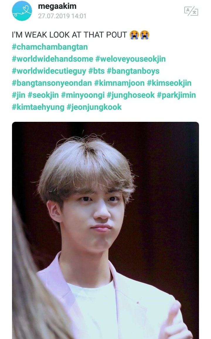 : I'M WEAK LOOK AT THAT POUT :  angry jin (in English) #진  #JIN  #제이홉  #JHOPE  @BTS_twt