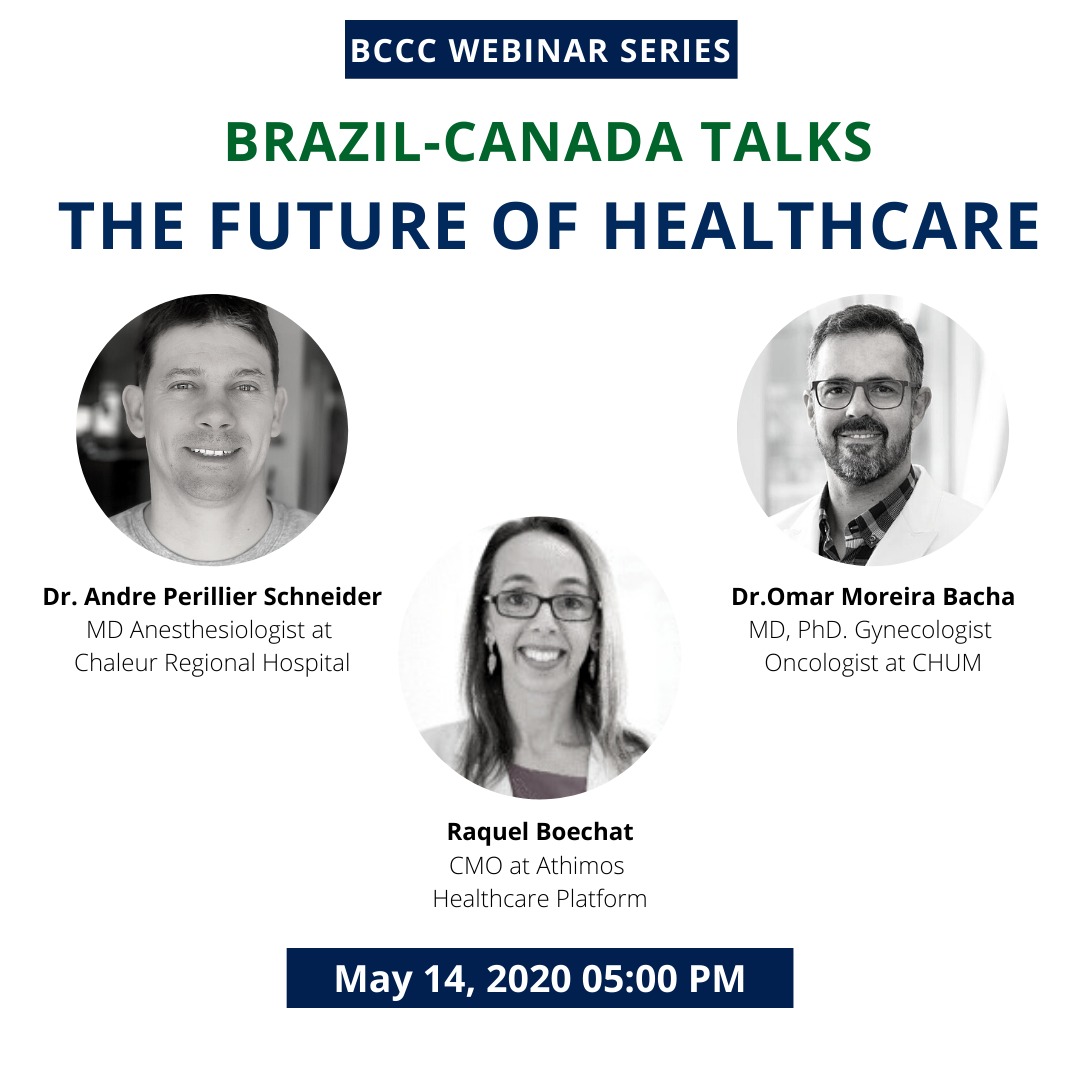 AthimosHealth's tweet photo. Next Thursday, our CMO @RaquelCBoechat will join the “Future of Healthcare” at @BCCC Webinar, with Dr. Omar Moreira Bacha, Gynecologist Oncologist at CHUM, and Dr. André Perillier Schneider, Anesthesiologist at Hôpital régional Chaleur. Register here: https://t.co/oAxvJv8wHI https://t.co/69UBiRQjIu