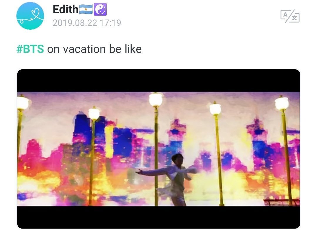 190822:  #BTS on vacation be like(screenshot of Hobi in Boy With Luv MV): Oh j-hope!!!!!! #진  #JIN  #제이홉  #JHOPE  @BTS_twt