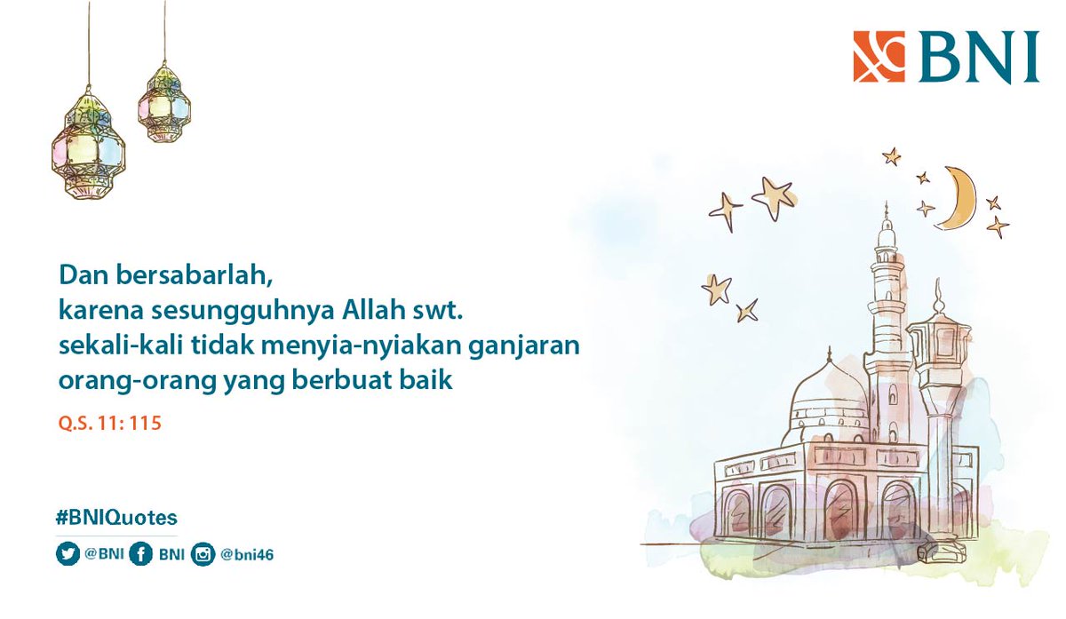 Selamat pagi, Tweeps! Jangan lupa berbuat baik ya 🙂 #BNIQuotes