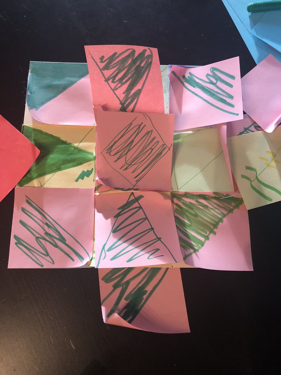 TeatherBoard's tweet image. Having fun with math homework in this house tonight! #dsbnmathartchallenge