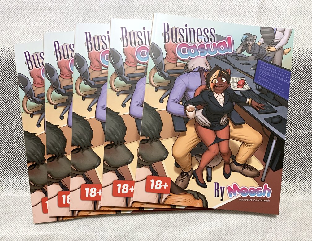 Mushymeesh's tweet photo. Pleased to announce that "Business Casual" is now in book form! $15+shipping, and they start shipping out Friday! 40 pages in total! https://t.co/Vh7S6TqNxg 

If you'd like a book full of raunchy M/F office sex, this is the one for you! https://t.co/g7a5jGLADm