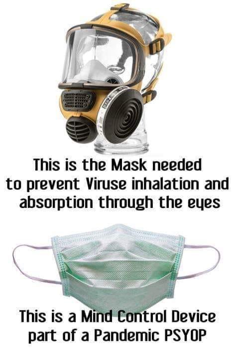 24. One of the key points is that the method of transmission is mainly via aerosols, which face masks are ineffective at protecting against.Mandatory face masks are nothing more than a Psyop.Never in human history have we quarantined the healthy too! https://twitter.com/ddgaddis/status/1259992408382562304?s=21  https://twitter.com/DDGaddis/status/1259992408382562304