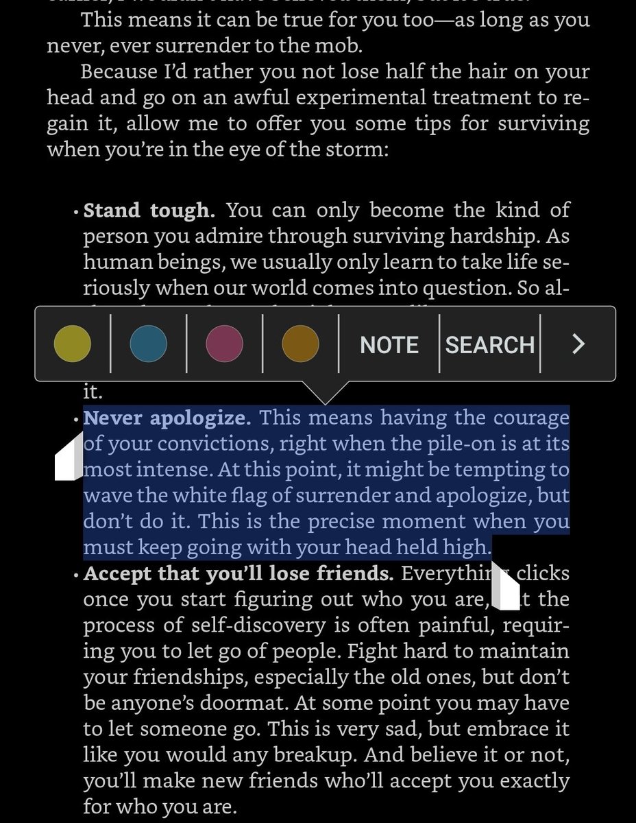 I think it takes a lot of courage to apologize actually. Is there times where you shouldn't? Absolutely, but "never apologize is just bad advice that will just turn you into a toxic person.  #DontBurnThisBook