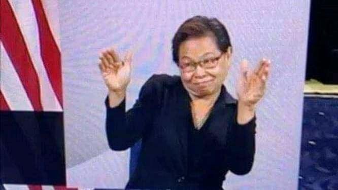 IsskndarAriffin's tweet photo. Siapakah Tan Lee Bee yang sering diketawakan bermain TikTok disebelah Perdana Menteri? Jurubahasa isyarat yang berkhidmat lebih 25 tahun di RTM, Lee Bee memulakan kerjayanya menerusi program Selamat Pagi Malaysia (SPM) pada 1986. https://t.co/vt5shPwiVE