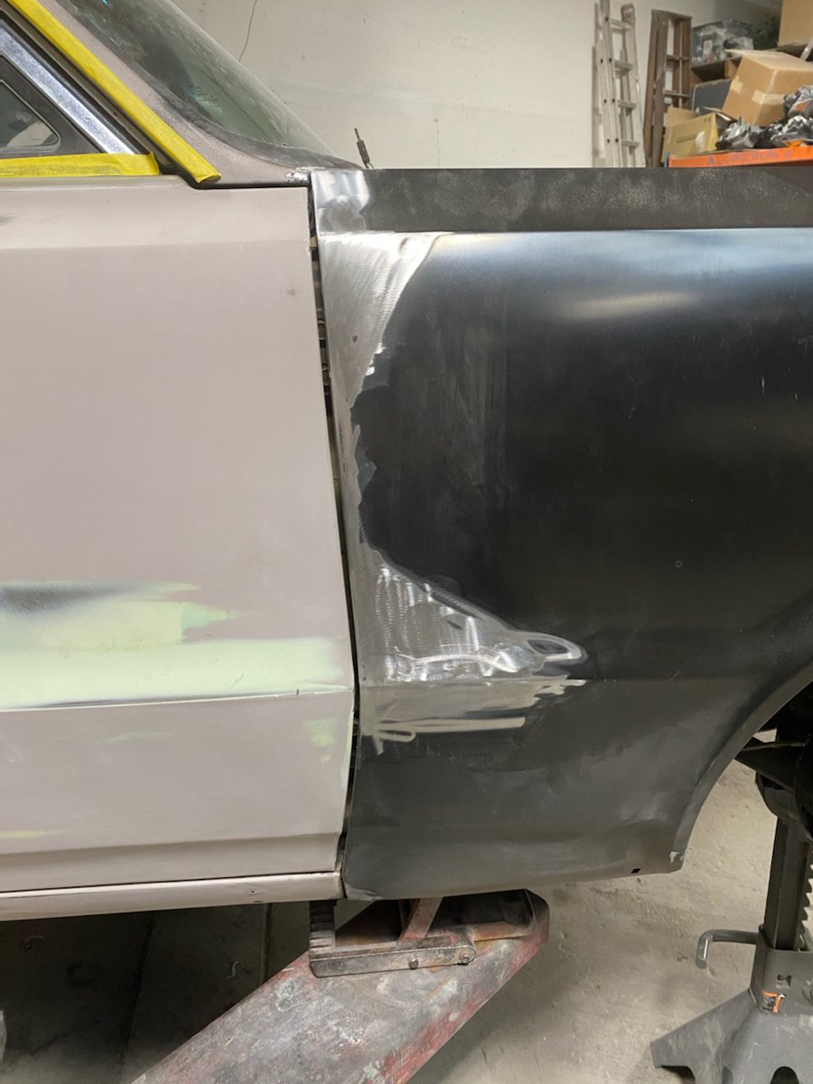 motormouthradio's tweet photo. The bodywork & panel fitment on #Project65GTO is coming along nicely. The Goodmark fender fits like a glove & the body lines are looking sharp. https://t.co/sGnufajrpl