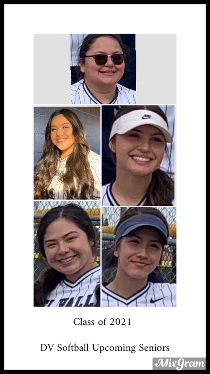 DVHSVarsitySB's tweet photo. Congratulations to the Class of 2021!    Each young lady a 4 year Letterman, S. Mendoza, N. Moncayo, A. Esparza,  E. Zamarripa and                 D. Alderette 🥎👍🏼💪🏼#OFOD #Dvsoftball https://t.co/jsm9LvKr3o