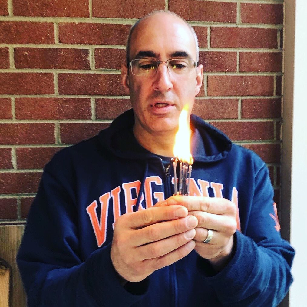 This was the year I realized blowing out your birthday candles on the cake is probably not the best way to do it . 
So I just held them in my hand.
Thanks to everyone who reached out today with birthday wishes. I really appreciate it 😊