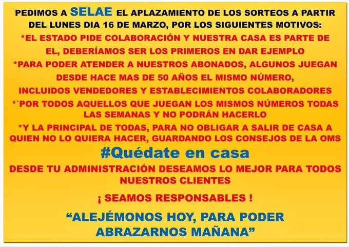 la98desevilla's tweet photo. #loterosunidos SELAE lleva 15 años quedándose con nuestras comisiones. Quien está generando riquezas. LOS DIRECTIVOS..??? https://t.co/VjULqPKauL https://t.co/x1wrCkaVTW
