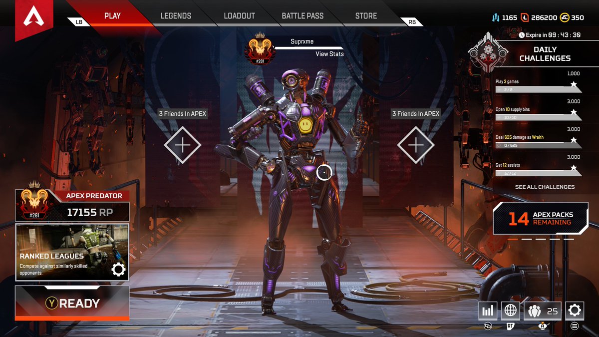 dschmiz's tweet image. Quaratine has been good for one thing... bopping everyone. Top 300 in the world 🙂 #ApexLegends #XboxShare