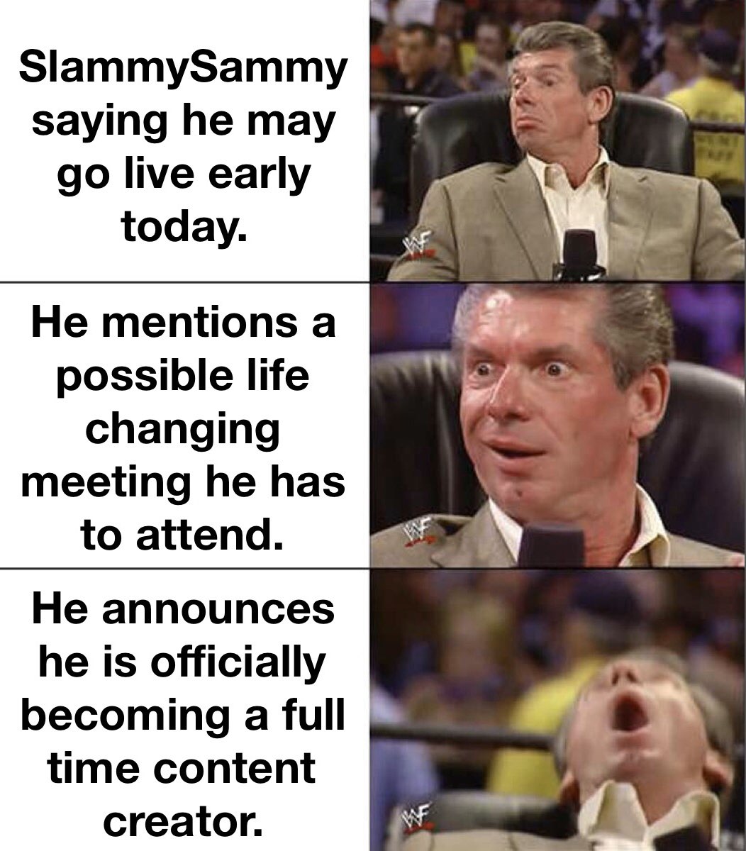 TheSlammySammy's tweet photo. Big things happening

Thanks for the meme Abeurysm https://t.co/yQyEH3tIcV