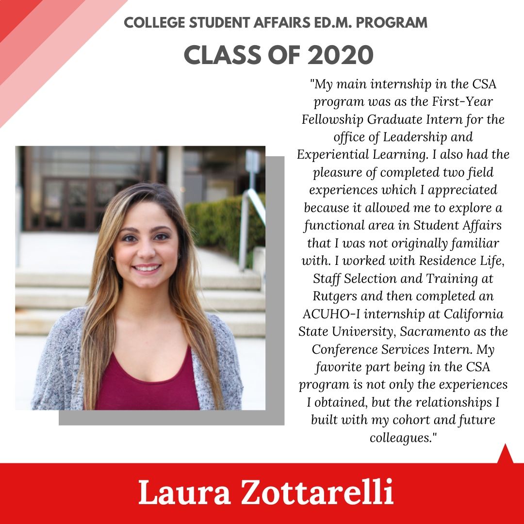 Rutgers_CSA's tweet photo. Our next CSA Graduate Spotlight is Laura Zottarelli! https://t.co/6sPxOabna2