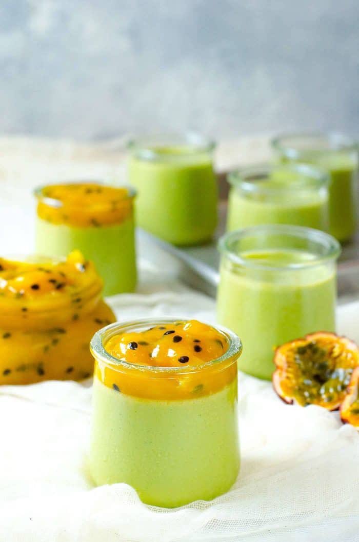Mary Balogh’s Someone to Wed as matcha and passion fruit compote