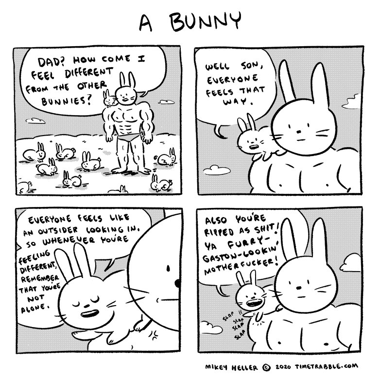 i drew a comic about a bunny 