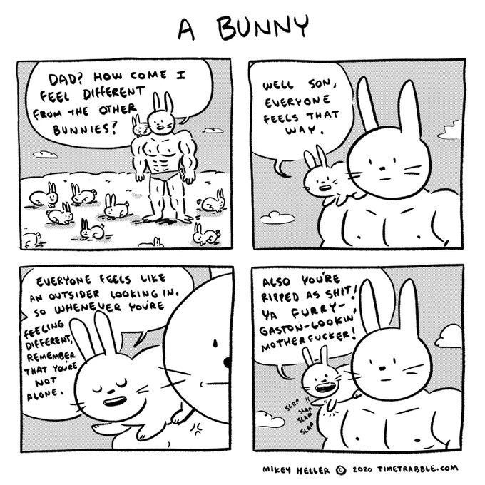 i drew a comic about a bunny 