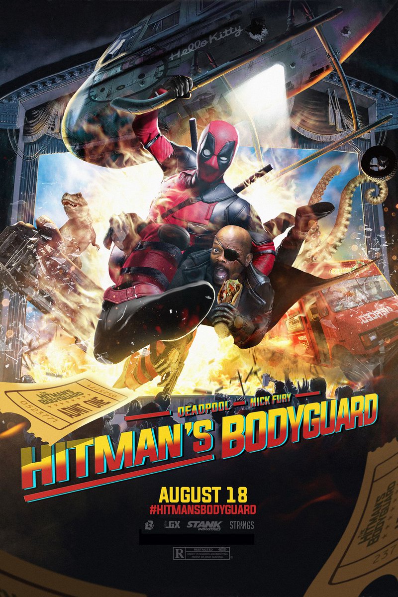 OSEDVEGOZ's tweet photo. El artista famoso en redes como @Bosslogic hizo estos pósters en 2017 y aprovechando el sarcasmo y el humor de la cinta, #TheHitmanBodyGuard parodió pósters de películas ícono de los años 80s y 90s como #Robocop #BackToTheFuture #Speed #TheLastActionHero @Peli_Comic @Dani_Lagi https://t.co/CXJtXc29H9