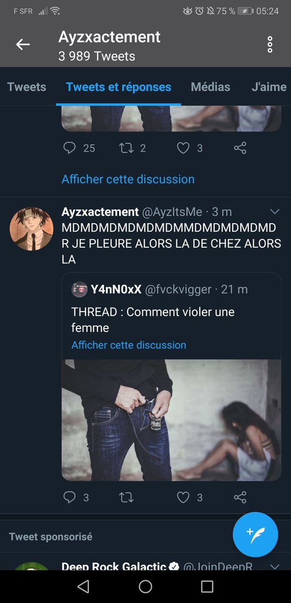 ZeykoKtm's tweet photo. Ceux qui rigole de ça imaginez c’est votre soeur ou votre mère bande de zgg #twviol https://t.co/Uh4f8ZcCCg