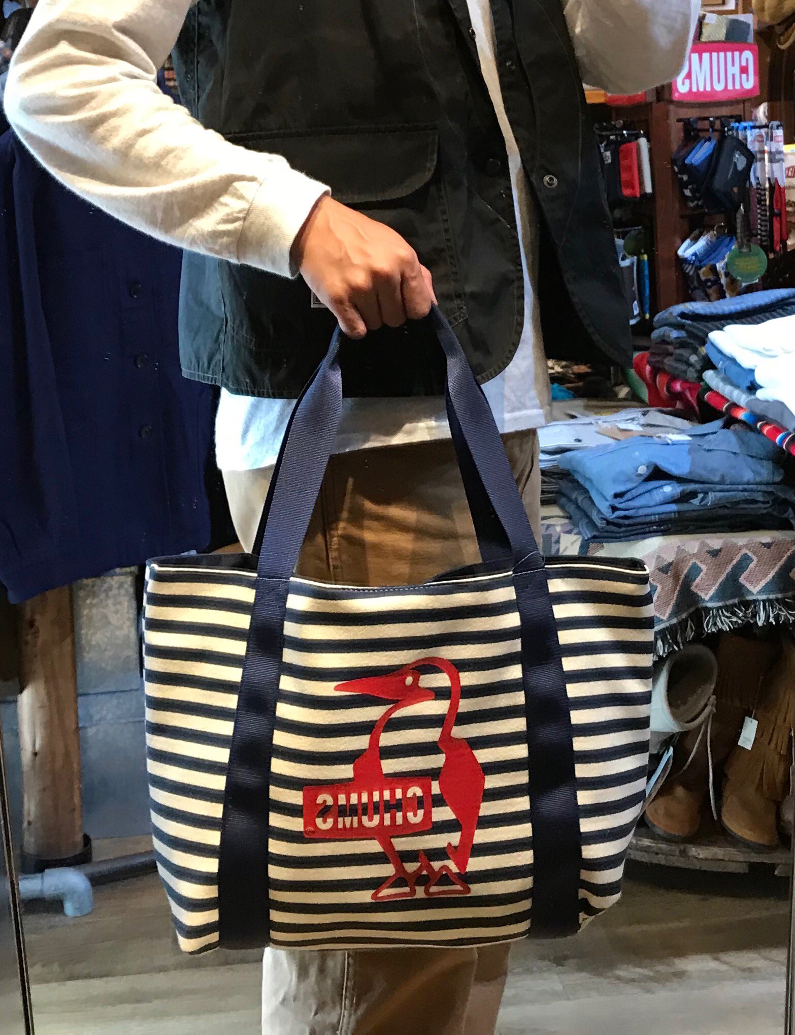 ブラウン×ピンク チャムス トートバック 非売品 - トートバッグ