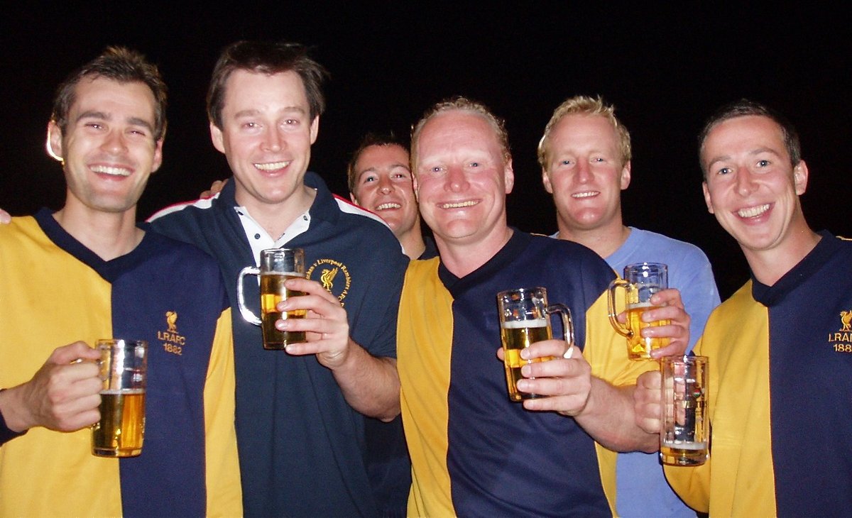 Hamburg 2007, with a halo around Russ Hall's right ear.