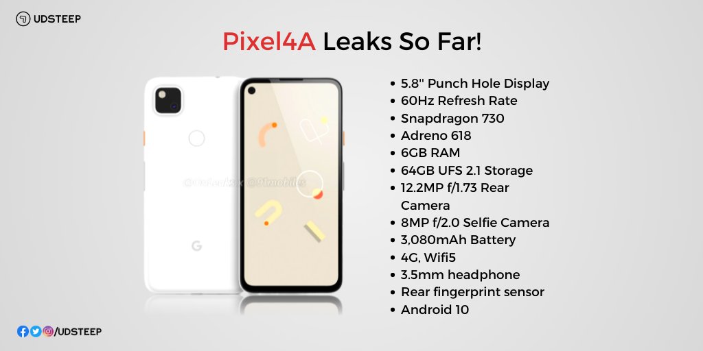 udsteep's tweet photo. #Pixel4A Leaks So Far!
The device was originally listed with a launch date of May 22nd, but it was later reset. The launch date is now listed as June 5th.
#GooglePixel #GooglePixel4A #Pixel4AXL #GooglePixel4AXL #Android11Beta #Android11 #GoogleIO #GoogleIO2020 #UDSTEEP https://t.co/wXRFJJGxLR