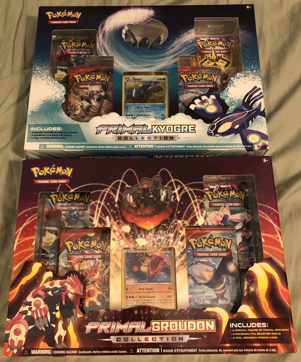 Surprised the Mrs with a Primal Groudon & Primal Kyogre Sealed Collection  boxes! Love the X & Y series! #playpokemon #primal #kyogre #groudon  #pokemon #sealed #collection #ptcg