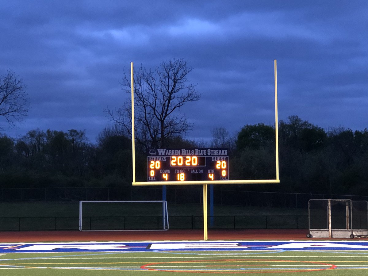 What a great night to celebrate the Class of 2020 one month before their graduation date <a href="/WHRHighSchool/">Warren Hills HS</a>  🎓💙⚡️