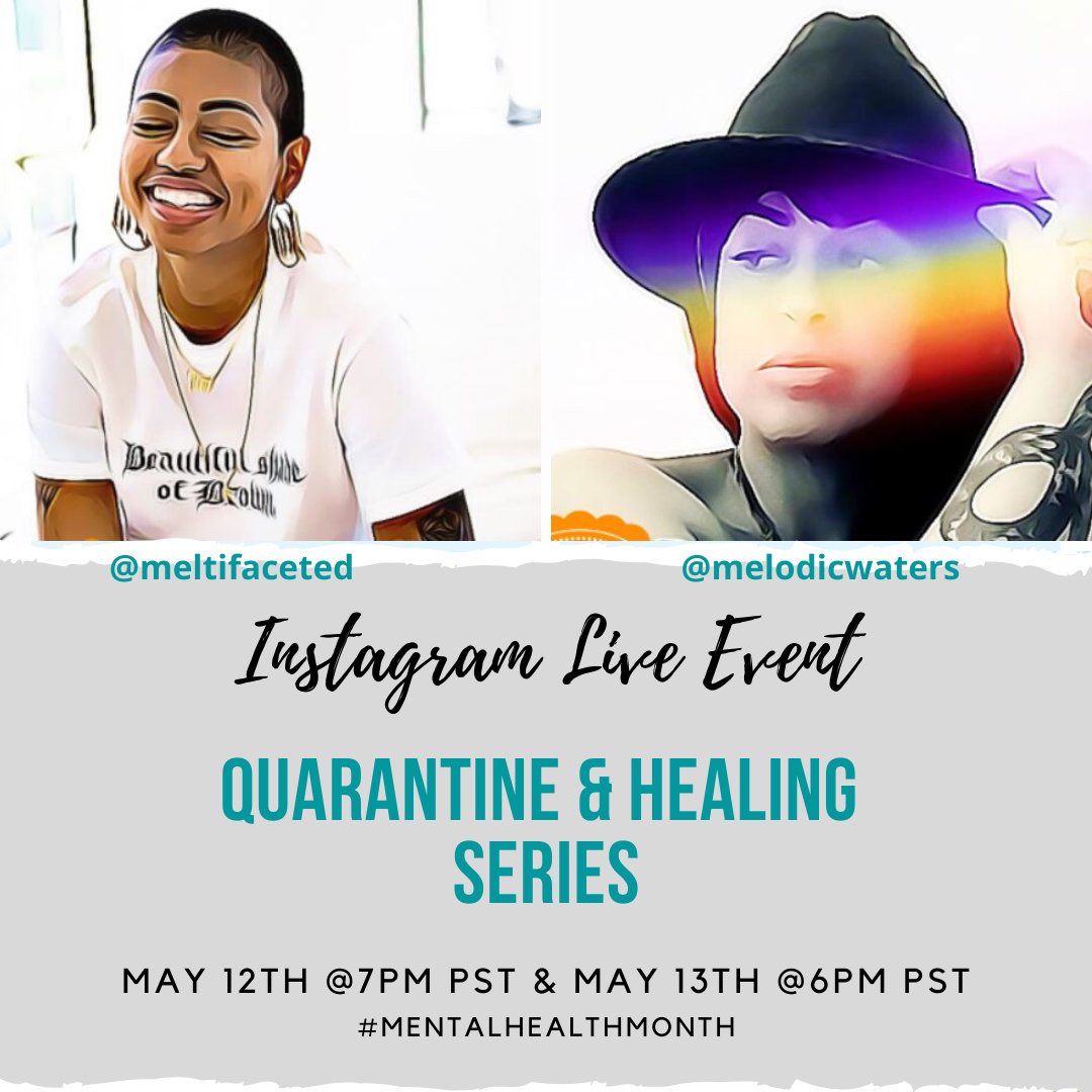 Starting this week Quarantine &amp; Healing series! Join me as I talk to two amazing WOC about what their journey’s been like in mist of quarantine. To learn more about @meltifaceted <a href="/melodicwaters/">Valerie Kane</a> visit and follow their pages.