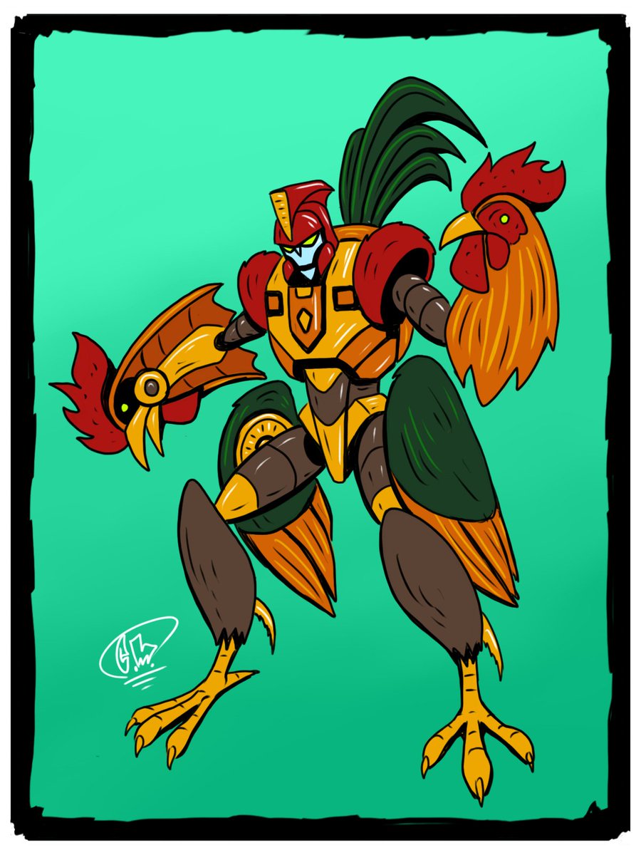  #Beastwars drawing day 6!  @Skeletonizer said junglefowl+predacon+scoutMe: Google, what's a junglefowl? Google: here's some roosters.Me: yeah cool roosters but what's a junglefowl?Guys I grew up in a rural area in Mexico. We had some of these guys. I FED THEM EVERY DAY!