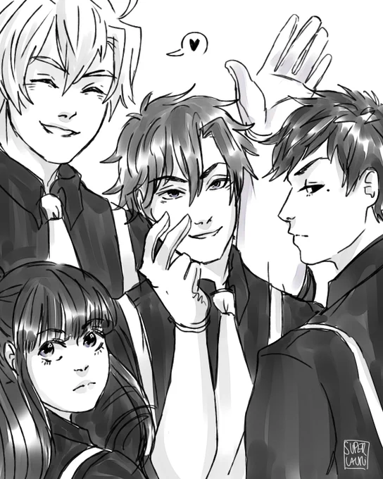 I love them so much. ??

#Midori #Fukimon #Ichi #Haruka #AxK #Aoharuxkikanjuu #Fanart 