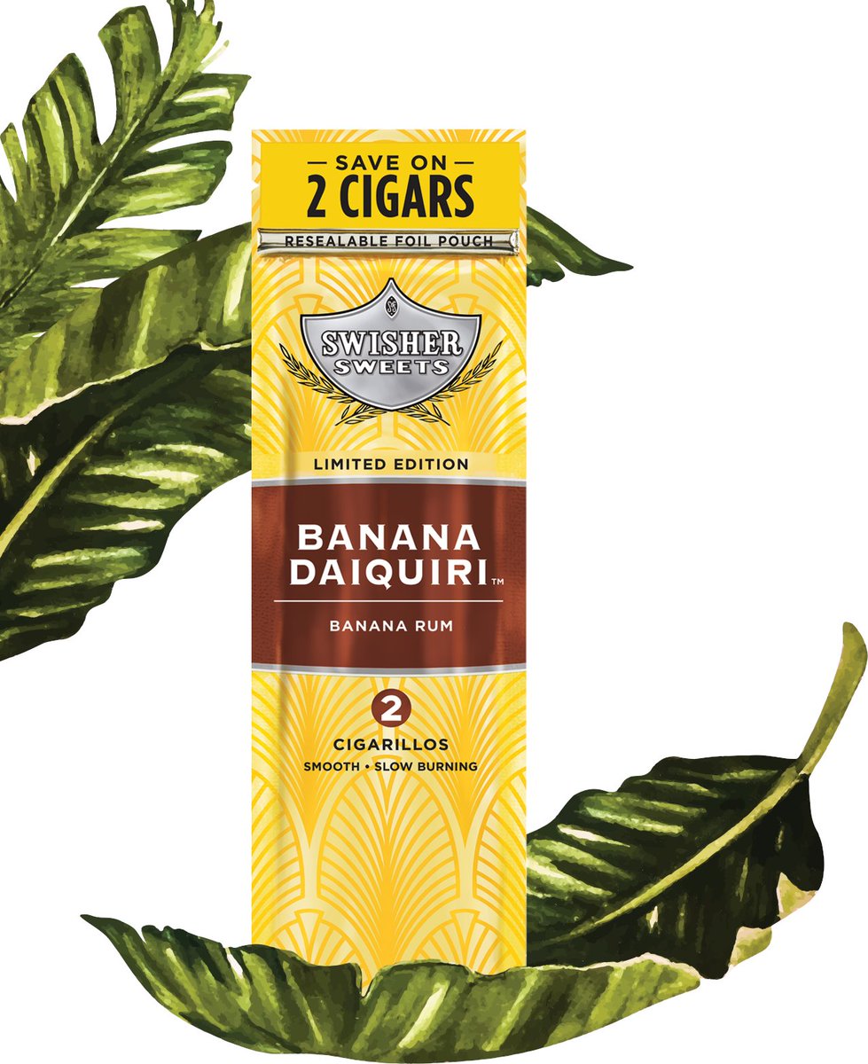 BuyPipe's tweet photo. Limited Edition Swisher Sweets Banana Daiquiri now available!

Grab a box before their gone!

https://t.co/RprpdTDYTS

#Swishers #SwisherSweets #BananaDaiquiri https://t.co/oJNQjjkD2Q