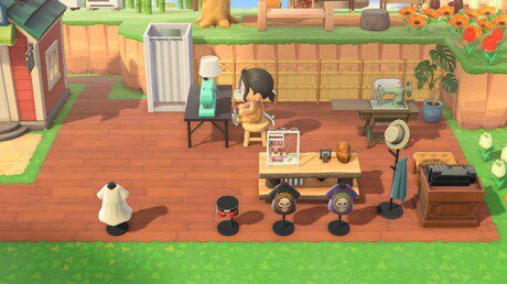 Here’s mine first hehe I made a cute lil area outside able sisters to sell items to all of u!! Sewing lessons will be held every Tuesday 5pm
