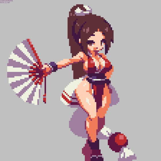 Mai shiranui by sakuemonq. #pixel. #pixelart. pic.twitter.com/9CU54DoMPg. 