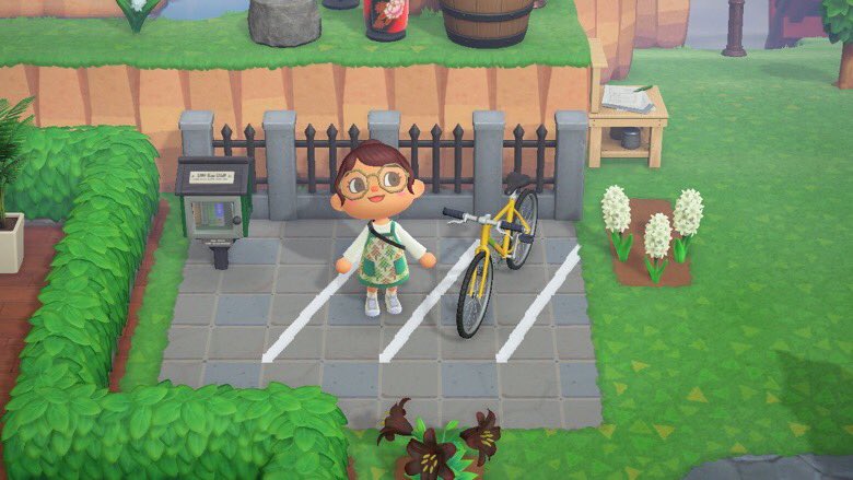  @JordieACNH Jordie made a functional and CUTE diy area, a small outdoor resturaunt, a cute bike rental, and a streetside bakery 