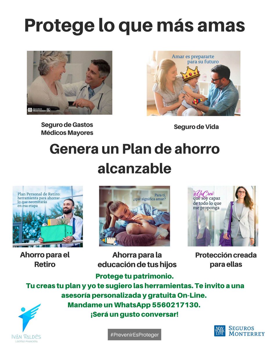 ivanvaldesc's tweet photo. Vamos a crear esa estrategia de protección económica para ti y tu familia! Mandame un msg. #preveniresproteger @PauPumita9 @ahumadaroberto https://t.co/vyBamiDBfC