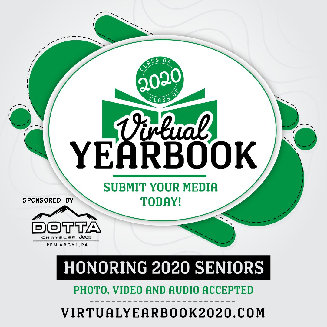 Deadline has been extended to May 22nd to get your photos, messages, videos &amp; more enter for our Virtual Yearbook sponsored by Dotta Chrysler Jeep Auto Sales! 
*Upload your content and be automatically be enter to win a $50 Visa Gift Card. virtualyearbook2020.com
