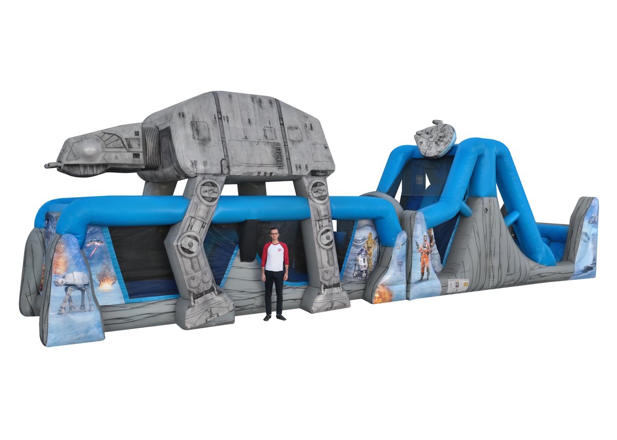 MagicJumpRental's tweet photo. 🚨NOW AVAILABLE🚨Star Wars💫 50' Obstacle Waterslide! Rent this Star Wars inflatable for your backyard today! Go to https://t.co/iFEylOwqzV and book today! (only available at our LA Magic Jump Rental Branch) #MagicJumpRentals #WeDeliverFun #StarWars https://t.co/JiZQoD48M0