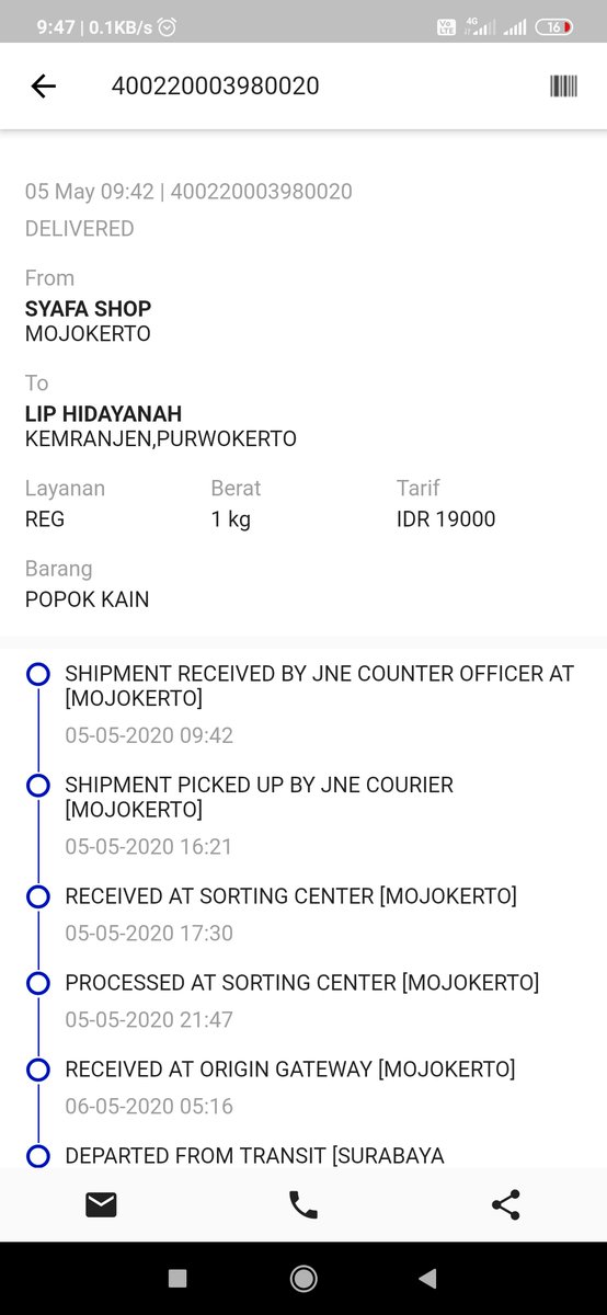 arif1anto's tweet photo. @JNECare 
Paket blm diterima knp statusnya delivered kak? Sdh tanya ke tetangga ga ada yg menerima, Alamat jg nyasar ke TEGAL, gmn ini ka? Mhn bantuanya. Resi : 400220003980020 https://t.co/zxQg1hW10u