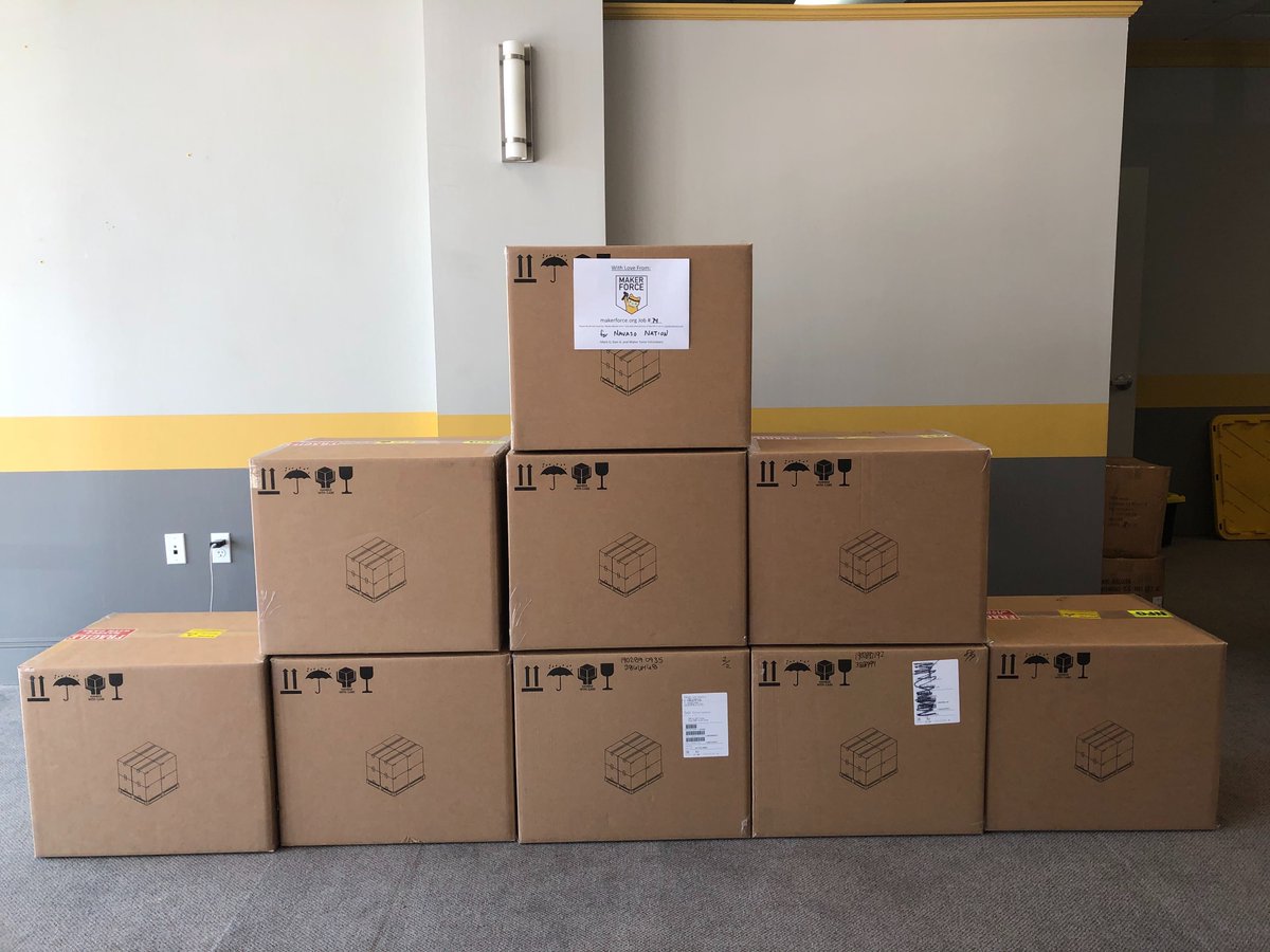Today, we shipped out our largest single order to date to fulfill a request of 3000 pieces of PPE from the Navajo Nation in Window Rock, Arizona. Their per capita infection rates are now higher than any US states. /1