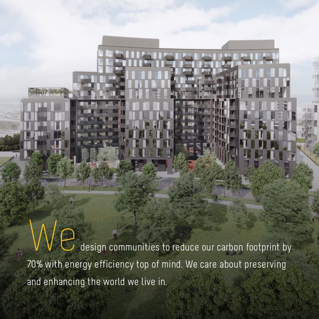 CollecdevTO's tweet photo. At Collecdev we believe in building a more sustainable future. We design communities to reduce our carbon footprint by 70% with energy efficiency top of mind. We care about preserving and enhancing the world we live in.
#All4One #CollecdevCommunities #Collecdev https://t.co/nwnjexjGM7