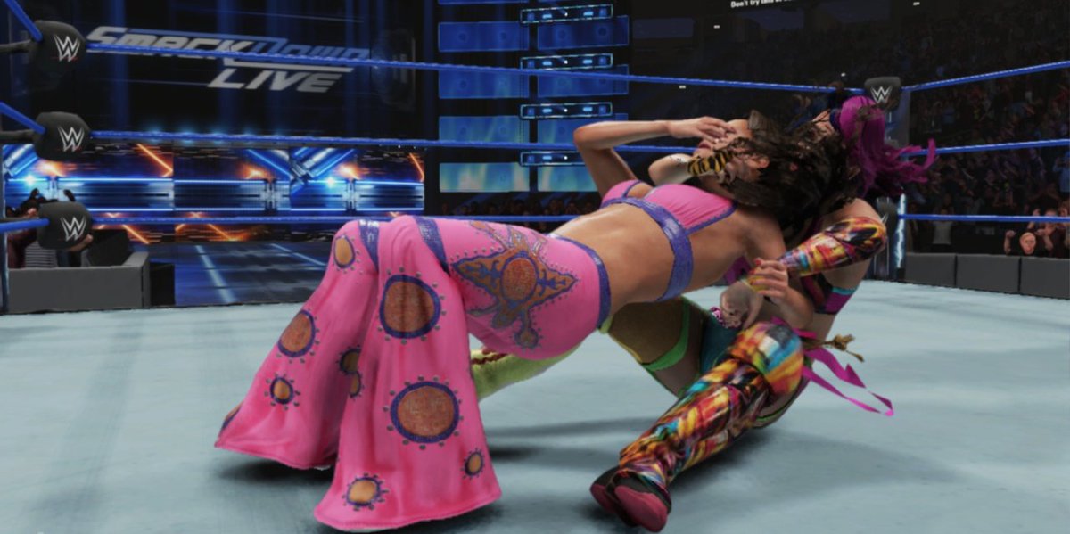 floydbanks2k26's tweet photo. The WWE #WomensWorldChampion has Ms. #MoneyInTheBank in the #AsukaLock. @MickieJames tapping out, @WWEAsuka gets the win.

#XBoxShare #WWE2K19 #XboxOne #Asuka #MickieJames #AsukaMickieRivalry #UniverseMode #AsukavsMickie https://t.co/XCuVt9Oc5p